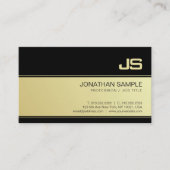 Professionele Monogram Gold Look Design Plain Luxe Visitekaartje (Voorkant)