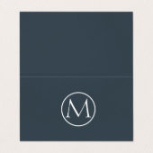 Professionele monogram legante houtskool visitekaartje (Buitenkant ongevouwen)