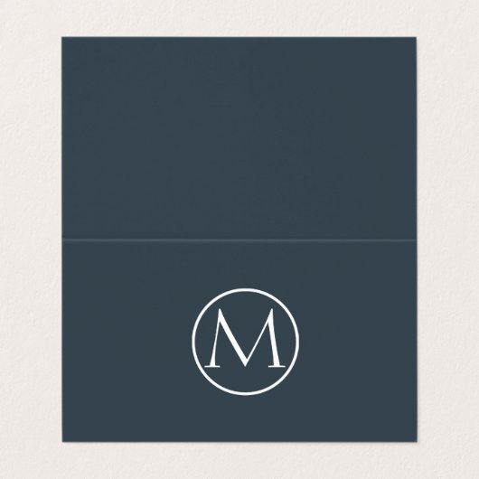 Professionele monogram legante houtskool visitekaartje (Buitenkant ongevouwen)