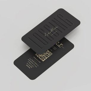 Professionele Monogram Logging Operator Zwart Goud Visitekaartje