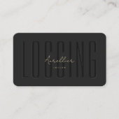 Professionele Monogram Logging Operator Zwart Goud Visitekaartje (Voorkant)