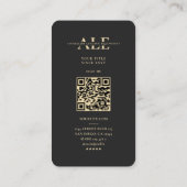 Professionele Monogram Logging Operator Zwart Goud Visitekaartje (Achterkant)