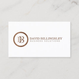 Professionele Monogram Logo in Woodgrain Design Visitekaartje