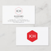 Professionele  Monogram Logo voor Advocaten Visitekaartje (Voorkant / Achterkant)