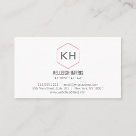 Professionele  Monogram Logo voor Advocaten Visitekaartje