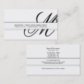 Professionele monogram "M" business CUSTOM Visitekaartje (Voorkant / Achterkant)