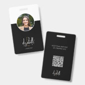 Professionele Monogram Maatschappij Kantoor ID Badge (Voor- en achterkant)