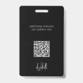 Professionele Monogram Maatschappij Kantoor ID Badge (Achterkant)