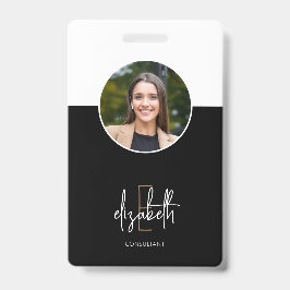 Professionele Monogram Maatschappij Kantoor ID Badge