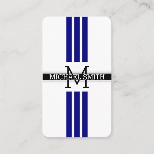 Professionele monogram Moderne marineschepen Visitekaartje (Voorkant)