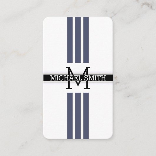 Professionele monogram Moderne Onafhankelijkheidss Visitekaartje (Voorkant)