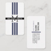 Professionele monogram Moderne Onafhankelijkheidss Visitekaartje (Voorkant / Achterkant)