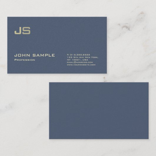 Professionele monogram Premium - Parelfinger Moder Visitekaartje (Voorkant / Achterkant)