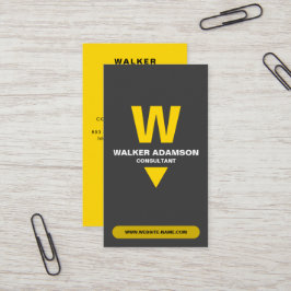 Professionele (Monogram QR) Goud & Mat Zwart Visitekaartje