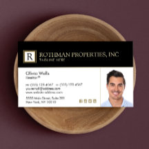 Professionele monogram Real Estate Agent Photo Bus