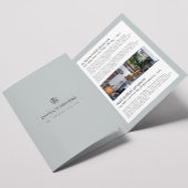 Professionele Monogram Slate Brochure Drieluik Kaart