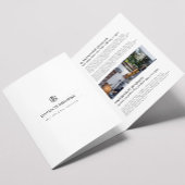 Professionele Monogram Witte Brochure Drieluik Kaart