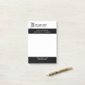 Professionele, monogrammaticale, juridische zaken  post-it® notes (Op bureau)