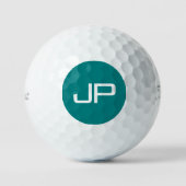 Professionele Monogrammed Titleist Pro V1 Blauwgro Golfballen (Voorkant)