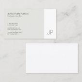 Professionele monogrammen Eenvoudige Moderne Sjabl Visitekaartje (Voorkant / Achterkant)