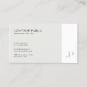 Professionele monogrammen Eenvoudige Moderne Sjabl Visitekaartje (Voorkant)