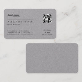 Professionele monogrammen Logo Premium Gray Visitekaartje