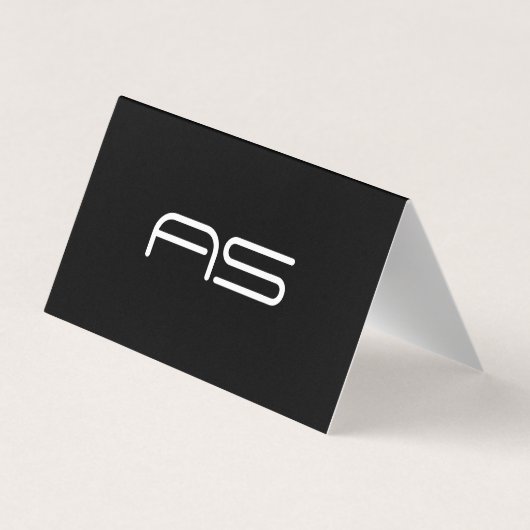 Professionele monogrammen QR-code zwart en wit Visitekaartje (Achterkant)