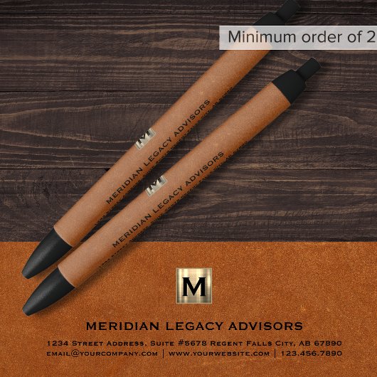 Professionele monogrammen zwarte inkt pen