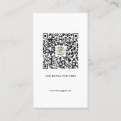 Professionele monteur met moersleutel en sleutel visitekaartje (Achterkant)