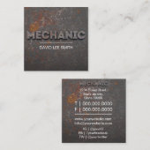 Professionele monteur vierkante visitekaartje (Voorkant / Achterkant)