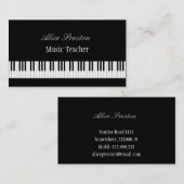 Professionele muziekdocent | Piano Keys Visitekaartje (Voorkant / Achterkant)