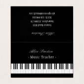 Professionele muziekdocent | Piano Keys Visitekaartje (Buitenkant ongevouwen)