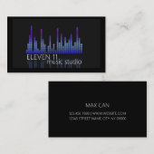 Professionele muziekopnamStudio Visitekaartje (Voorkant / Achterkant)