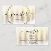 Professionele muzikant DJ Artistisch 3D Gold Visitekaartje (Voorkant / Achterkant)