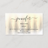 Professionele muzikant DJ Artistisch 3D Gold Visitekaartje (Achterkant)