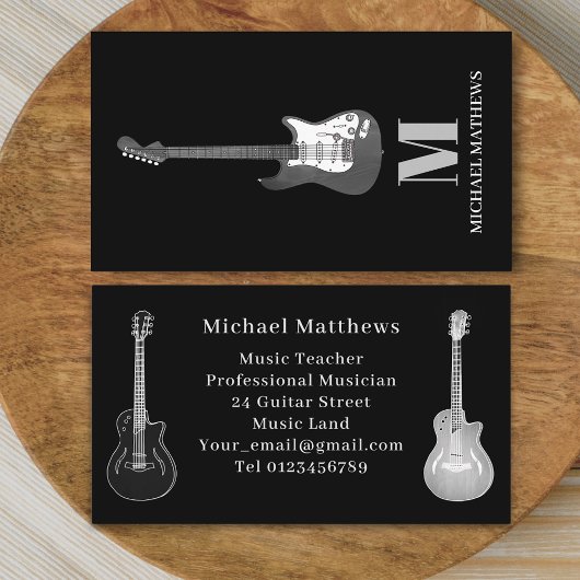 Professionele muzikant Guitar Music Teacher Visitekaartje