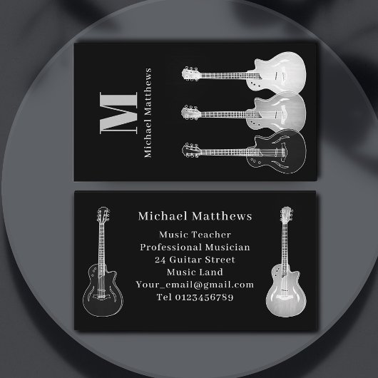 Professionele muzikant Guitar Music Teacher Visitekaartje