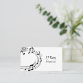 Professionele muzikant visitekaartje (Staand voorkant)