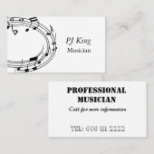Professionele muzikant visitekaartje (Voorkant / Achterkant)