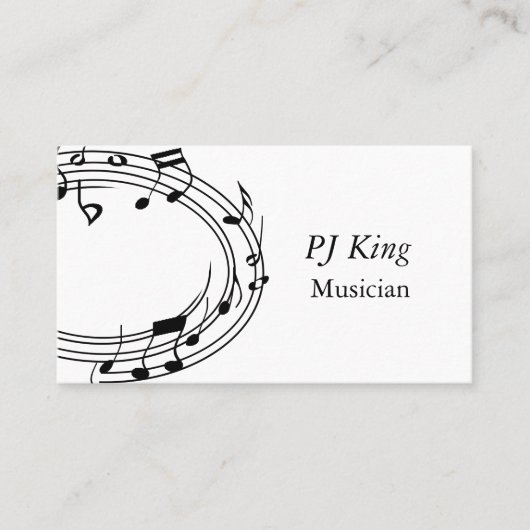 Professionele muzikant visitekaartje (Voorkant)