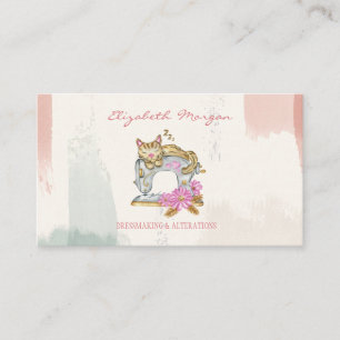 Professionele naaimachine Cat Brush Stroke Visitekaartje