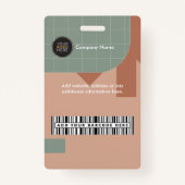 Professionele Naam & Barcode Personeel Badge (Achterkant)