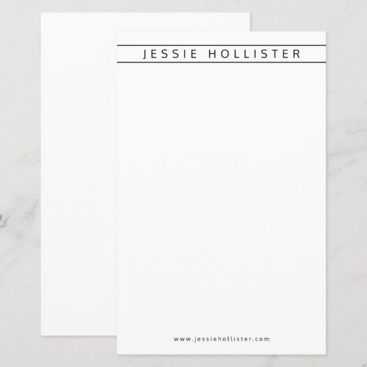 Professionele naam en informatie (Voorkant / Achterkant)