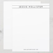 Professionele naam en informatie (Voorkant / Achterkant)