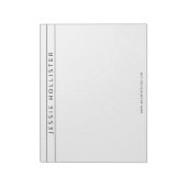 Professionele naam en informatie notitieblok (Linkerzijde)