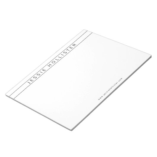 Professionele naam en informatie notitieblok (Schuin)