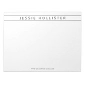 Professionele naam en informatie notitieblok (Voorkant)