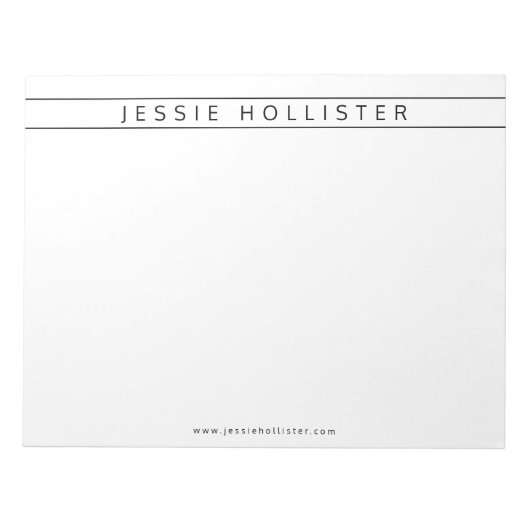 Professionele naam en informatie notitieblok (Voorkant)