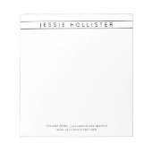 Professionele naam en informatie notitieblok (Voorkant)