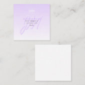 Professionele naam & Slogan Sjabloon | Licht Paars (Voorkant / Achterkant)